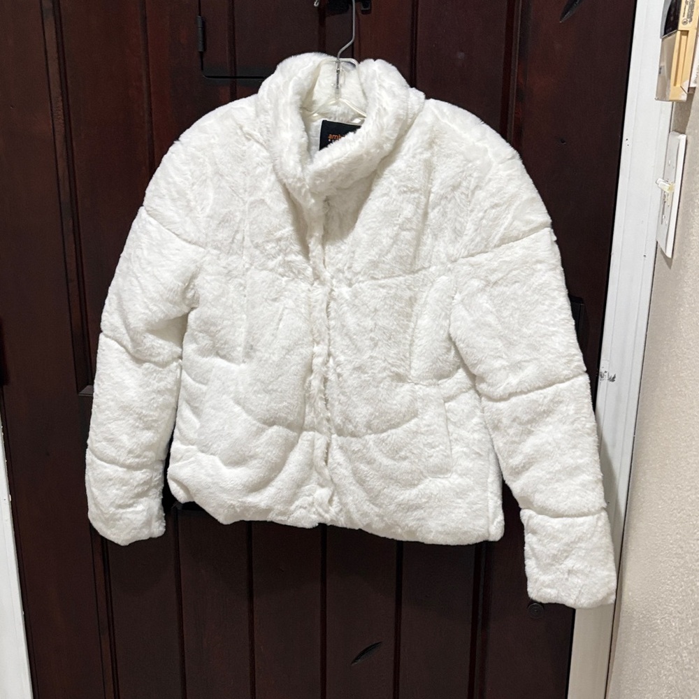 Ambiance White Teddy Jacket S - Picture 1 of 3